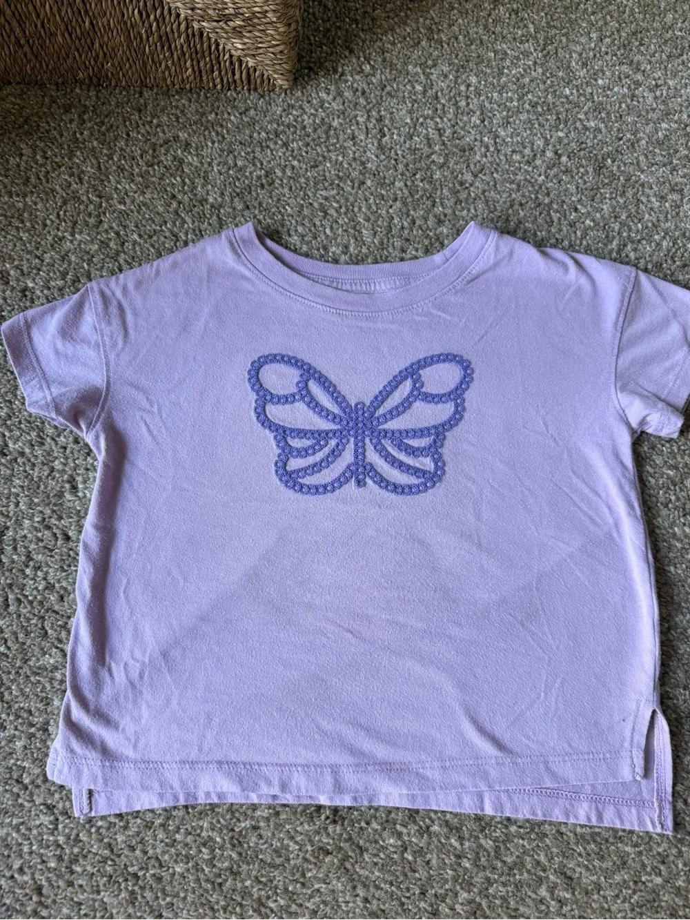 Lilac Butterfly Tee and Shorts Set